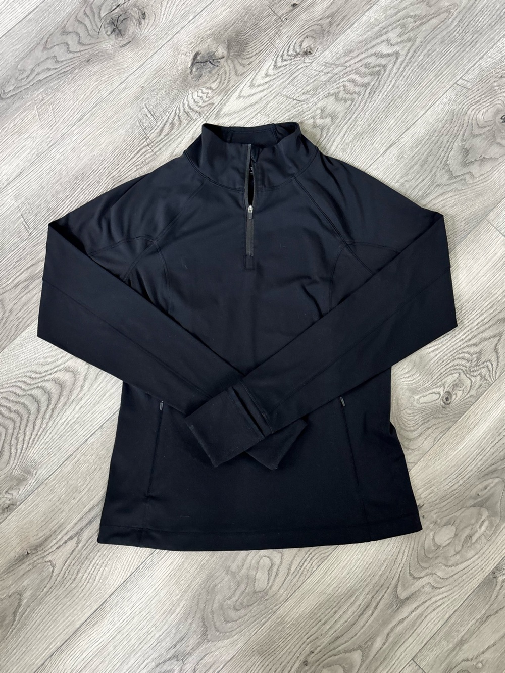 Athleta Black Active Quarter Zip Pullover - Women’s size Medium